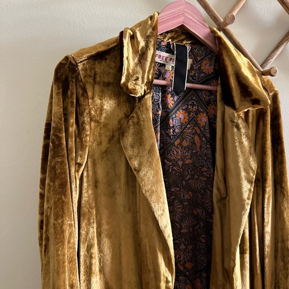RARE* free people sienna crushed velvet duster - Picture 2 of 13